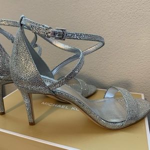 Michael Kors Silver Strappy Heel